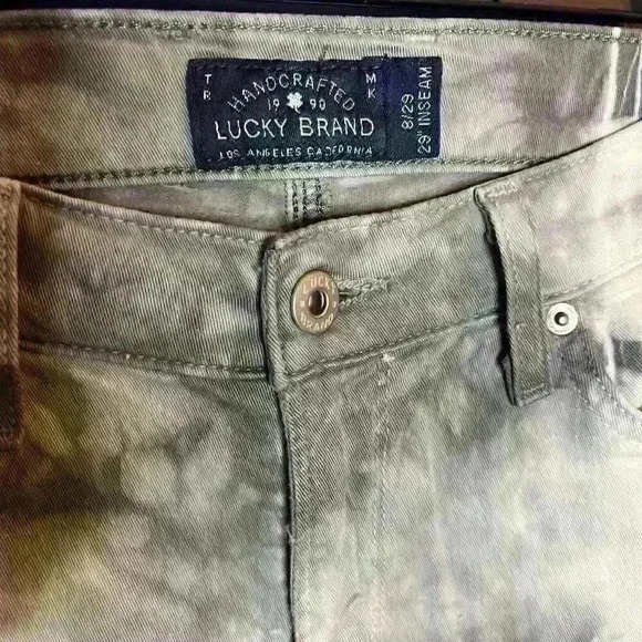 Lucky Brand Women's Jeans Size 8/29 Grungecore Super Skinny Tie Die Bleached Y2K - Picture 5 of 11